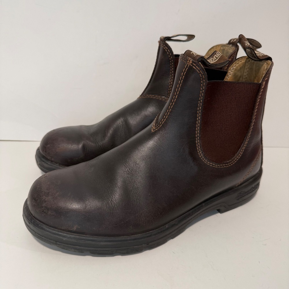 Blundstone Women's Chelsea Boots AUS 7.5 Brown Leather 500 Series Slip On Work